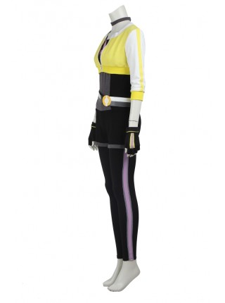 Game Pokemon Go Female Trainer Yellow Jacket Set Halloween Cosplay Costume