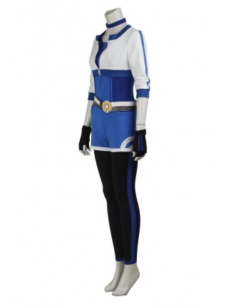 Game Pokemon Go Female Trainer Blue Bodysuit Set Halloween Cosplay Costume