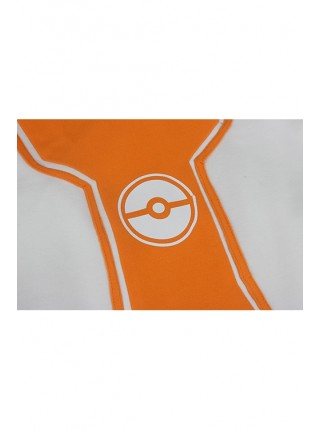 Game Pokemon Go Male Trainer Orange Hoodies Set Halloween Cosplay Costume