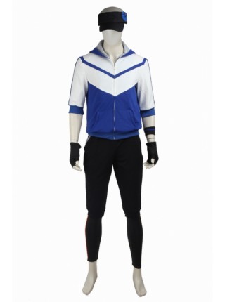 Game Pokemon Go Male Trainer Blue Hoodies Set Halloween Cosplay Costume