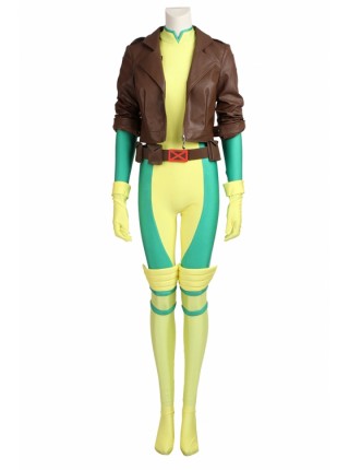 X-Men Rogue Anna Marie Bodysuit Set Halloween Cosplay Costume