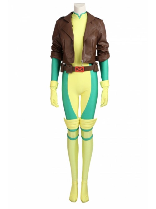 X-Men Rogue Anna Marie Bodysuit Set Halloween Cosplay Costume