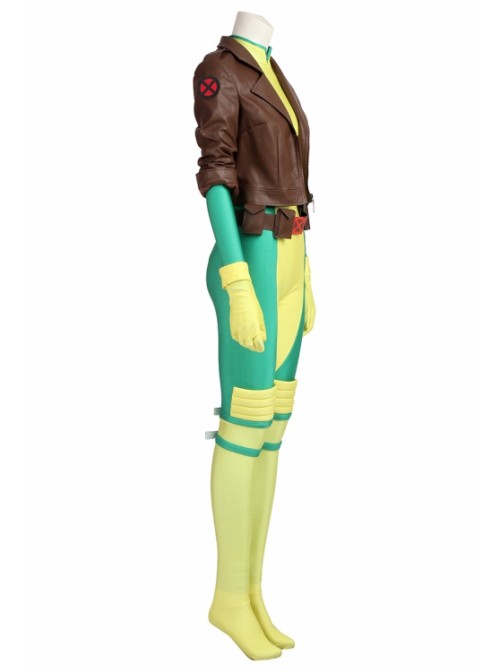 X-Men Rogue Anna Marie Bodysuit Set Halloween Cosplay Costume