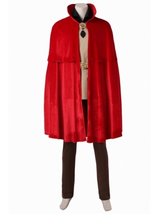 Sleeping Beauty Prince Phillip Red Cloak Set Halloween Cosplay Costume