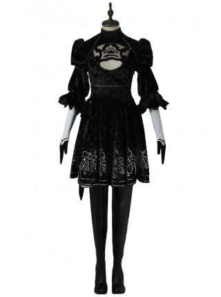 NieR: Automata YoRHa No. 2 Type B Black Dress Set  Halloween Cosplay Costume