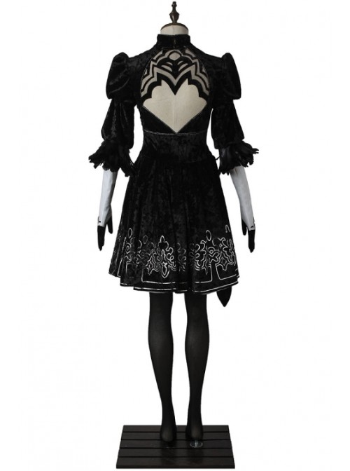 NieR: Automata YoRHa No. 2 Type B Black Dress Set  Halloween Cosplay Costume