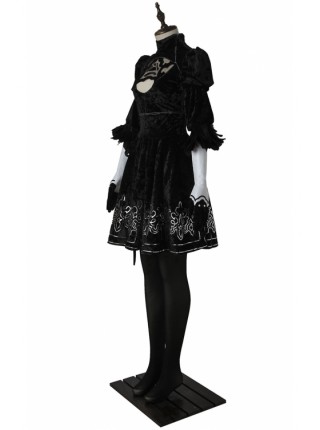 NieR: Automata YoRHa No. 2 Type B Black Dress Set  Halloween Cosplay Costume