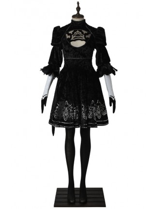 NieR: Automata YoRHa No. 2 Type B Black Dress Set  Halloween Cosplay Costume