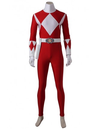 American Version Mighty Morphin Power Rangers Jason Tyrannosaurus Ranger Halloween Cosplay Costume