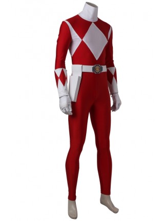 American Version Mighty Morphin Power Rangers Jason Tyrannosaurus Ranger Halloween Cosplay Costume