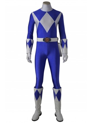 American Version Mighty Morphin Power Rangers Billy Triceratops Ranger Halloween Cosplay Costume