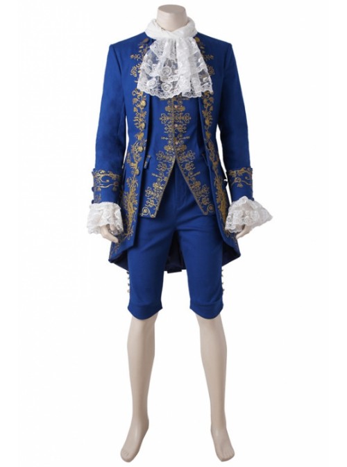 The Movie In 2017 Beauty And The Beast Navy Blue Suit Beast Halloween Cosplay Costume Set 1