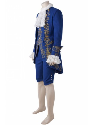 The Movie In 2017 Beauty And The Beast Navy Blue Suit Beast Halloween Cosplay Costume Set 1