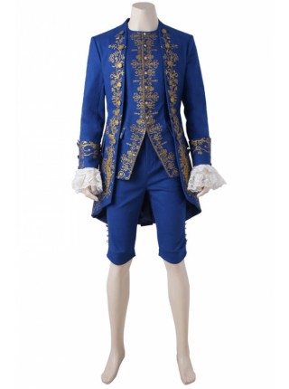 The Movie In 2017 Beauty And The Beast Navy Blue Suit Beast Halloween Cosplay Costume Set 1