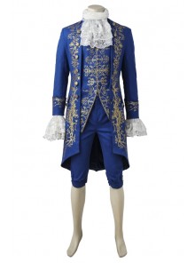 The Movie In 2017 Beauty And The Beast Navy Blue Suit Beast Halloween Cosplay Costume Set 2