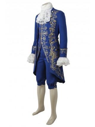 The Movie In 2017 Beauty And The Beast Navy Blue Suit Beast Halloween Cosplay Costume Set 2