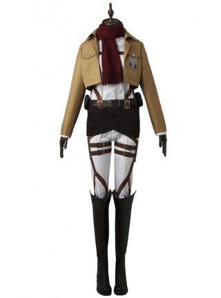 Attack On Titan Mikasa Ackerman Trainee Squad Halloween Cosplay Costume