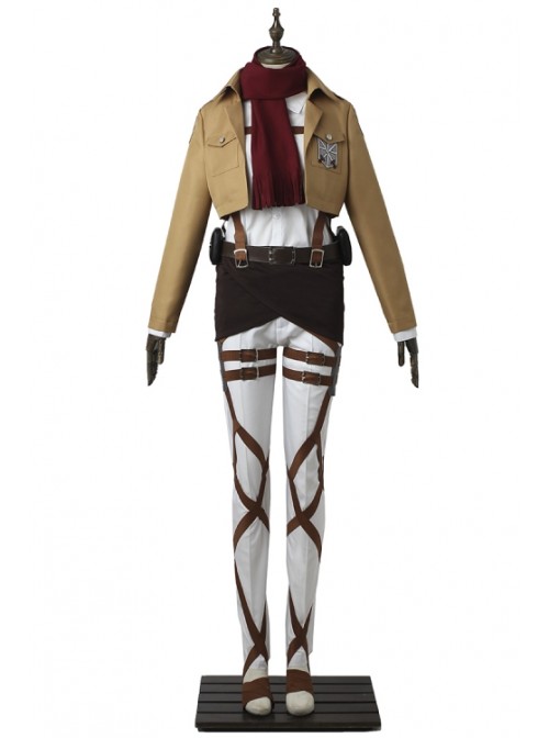 Attack On Titan Mikasa Ackerman Trainee Squad Halloween Cosplay Costume