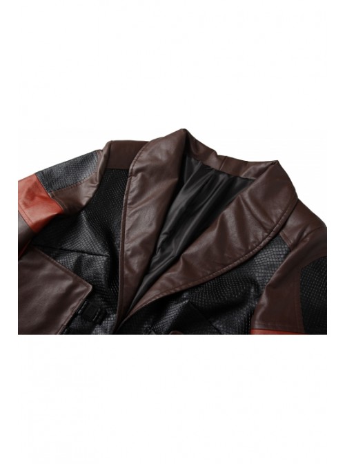 Guardians Of The Galaxy Vol. 2 Gamora Brown Leather Jacket Set Halloween Cosplay Costume