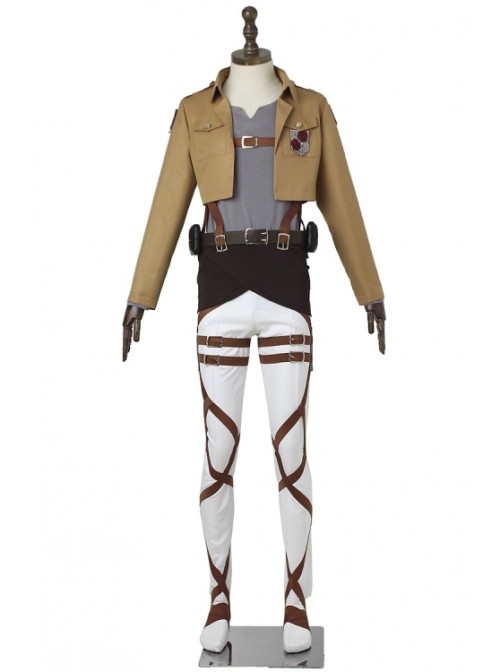 Attack On Titan Stationary Guard Combat Uniform Halloween Cosplay Costume