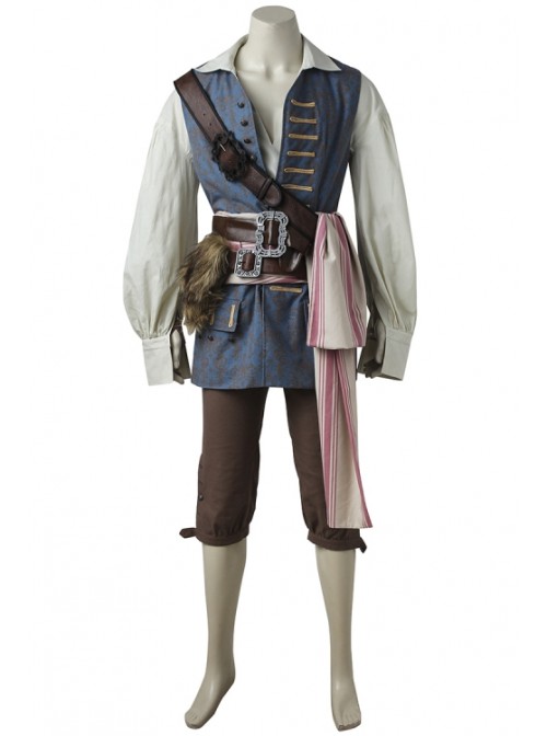 Pirates of the Caribbean: Dead Men Tell No Tales Captain Jack Sparrow Halloween Cosplay Costume