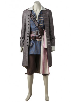 Pirates of the Caribbean: Dead Men Tell No Tales Captain Jack Sparrow Halloween Cosplay Costume