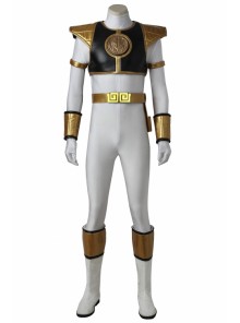 Mighty Morphin Power Rangers Tommy Oliver White Ranger Halloween Cosplay Costume