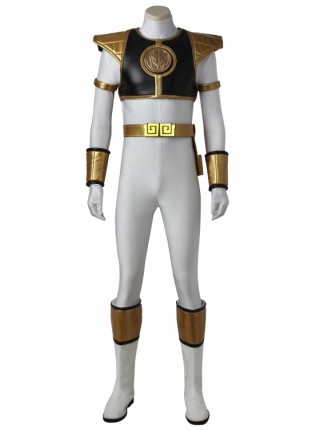 Mighty Morphin Power Rangers Tommy Oliver White Ranger Halloween Cosplay Costume