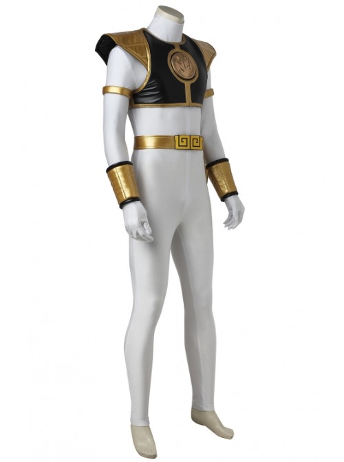 Mighty Morphin Power Rangers Tommy Oliver White Ranger Halloween Cosplay Costume