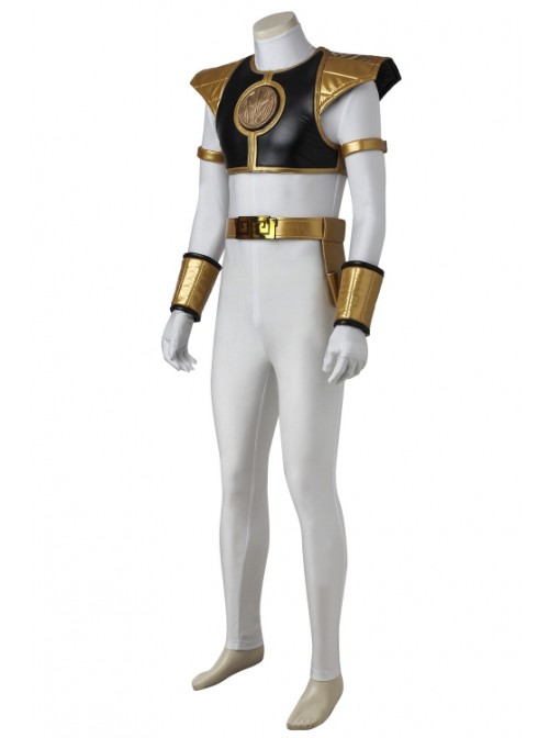 Mighty Morphin Power Rangers Tommy Oliver White Ranger Halloween Cosplay Costume