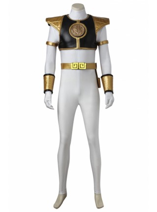 Mighty Morphin Power Rangers Tommy Oliver White Ranger Halloween Cosplay Costume