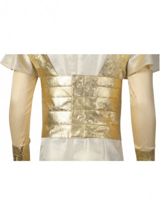 The Lord Of The Rings Ereinion Gil-galad Halloween Cosplay Costume Gold Luxury Long Cape Delicate Set