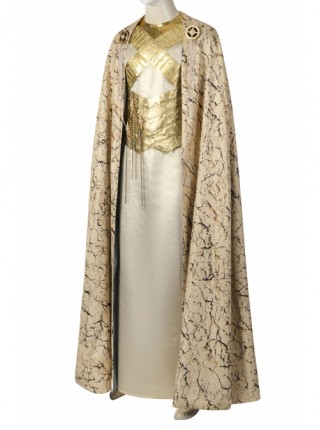 The Lord Of The Rings Ereinion Gil-galad Halloween Cosplay Costume Gold Luxury Long Cape Delicate Set