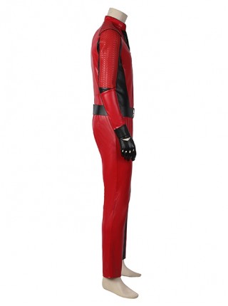 The Umbrella Academy Season 3 Ben No.2 Halloween Cosplay Costume Black Striped Red Bodysuit Set