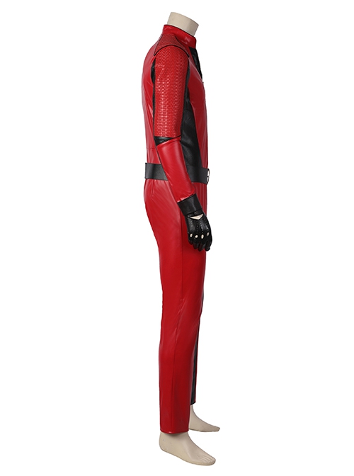 The Umbrella Academy Season 3 Ben No.2 Halloween Cosplay Costume Black Striped Red Bodysuit Set