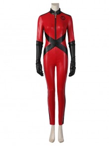 The Umbrella Academy Season 3 Sloane No.5 Halloween Cosplay Costume Female Slim Fit Red Bodysuit Set