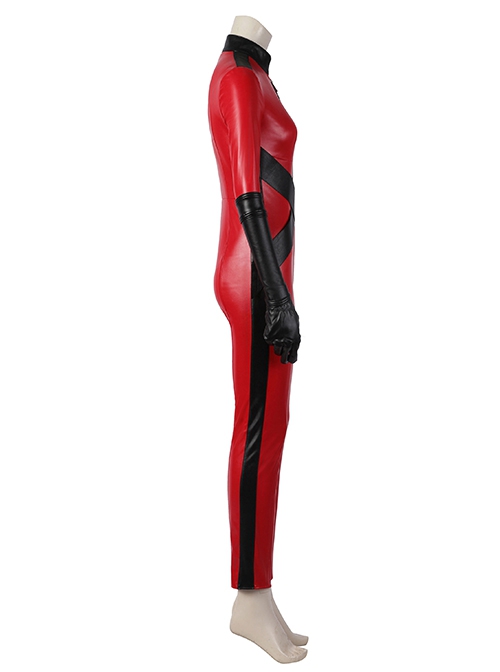 The Umbrella Academy Season 3 Sloane No.5 Halloween Cosplay Costume Female Slim Fit Red Bodysuit Set