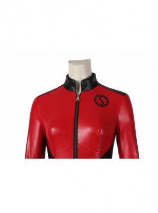 The Umbrella Academy Season 3 Sloane No.5 Halloween Cosplay Costume Female Slim Fit Red Bodysuit Set