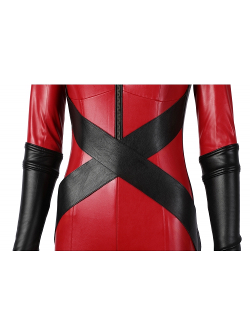 The Umbrella Academy Season 3 Sloane No.5 Halloween Cosplay Costume Female Slim Fit Red Bodysuit Set