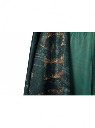 The Lord Of The Rings Elrond Halloween Cosplay Costume Delicate Gold Pattern Dark Green Cape Green Robe Set