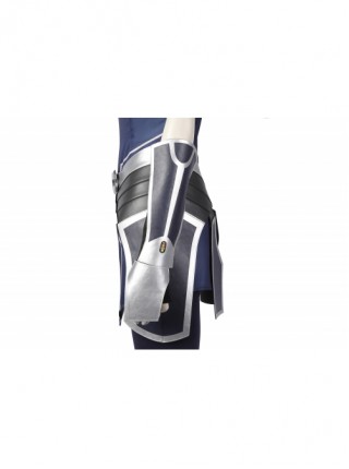 Star Wars The Clone Wars Ahsoka Tano Halloween Cosplay Costume Grey Short Cape Blue Slim Fit