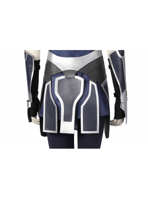 Star Wars The Clone Wars Ahsoka Tano Halloween Cosplay Costume Grey Short Cape Blue Slim Fit