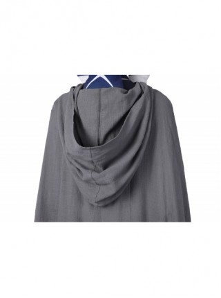 Star Wars The Clone Wars Ahsoka Tano Halloween Cosplay Costume Grey Short Cape Blue Slim Fit