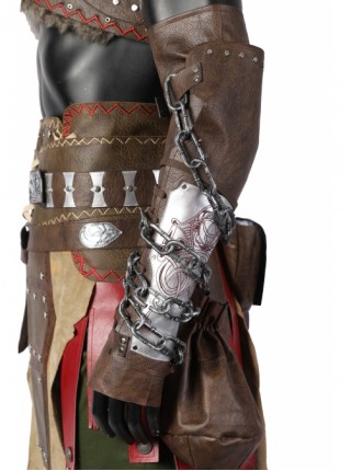 God Of War Ragnarok Kratos Halloween Cosplay Costume Brown Exquisite Clothes Set