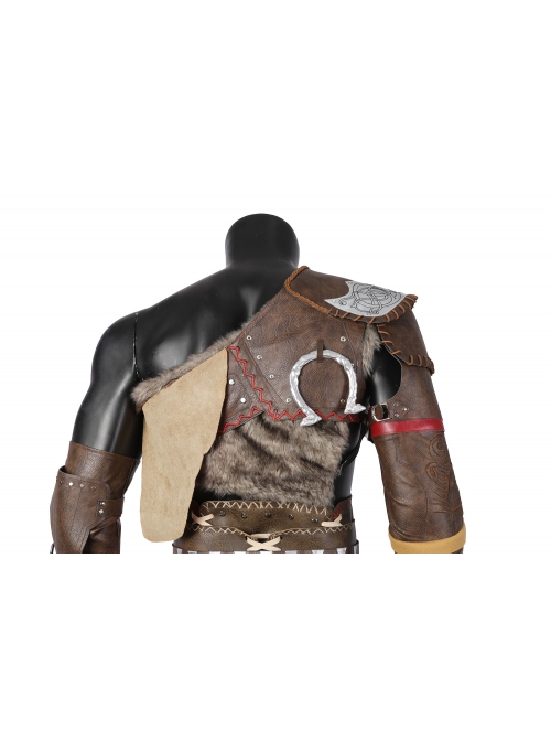 God Of War Ragnarok Kratos Halloween Cosplay Costume Brown Exquisite Clothes Set