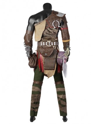 God Of War Ragnarok Kratos Halloween Cosplay Costume Brown Exquisite Clothes Set