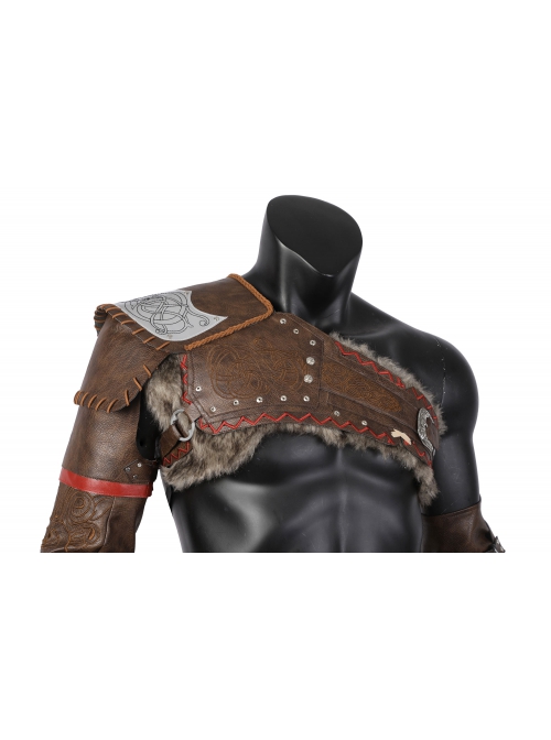 God Of War Ragnarok Kratos Halloween Cosplay Costume Brown Exquisite Clothes Set