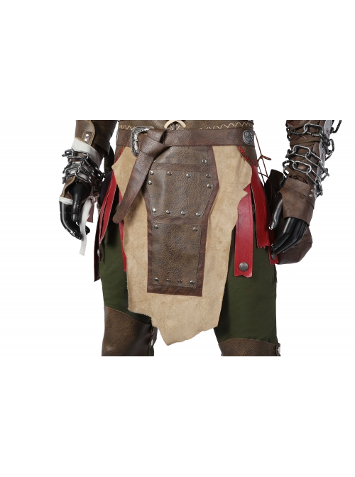 God Of War Ragnarok Kratos Halloween Cosplay Costume Brown Exquisite Clothes Set