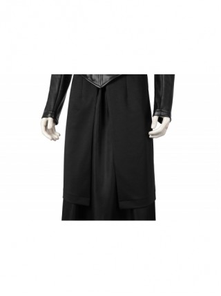 The Sandman Morpheus Halloween Cosplay Costume Black Long Sleeve Top Leather Vest Skirt Set