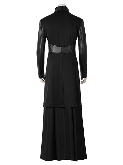 The Sandman Morpheus Halloween Cosplay Costume Black Long Sleeve Top Leather Vest Skirt Set